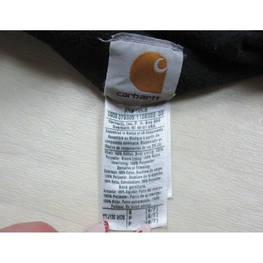 Carhartt Active Jacket Youth (S) Duck Canvas Workwear Quilted Liner YYJ130 MOS
